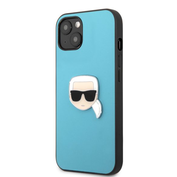 Karl Lagerfeld iPhone 13 Ikonik Karl Head Metal (KLHCP13MPKMB) hátlap, tok, kék