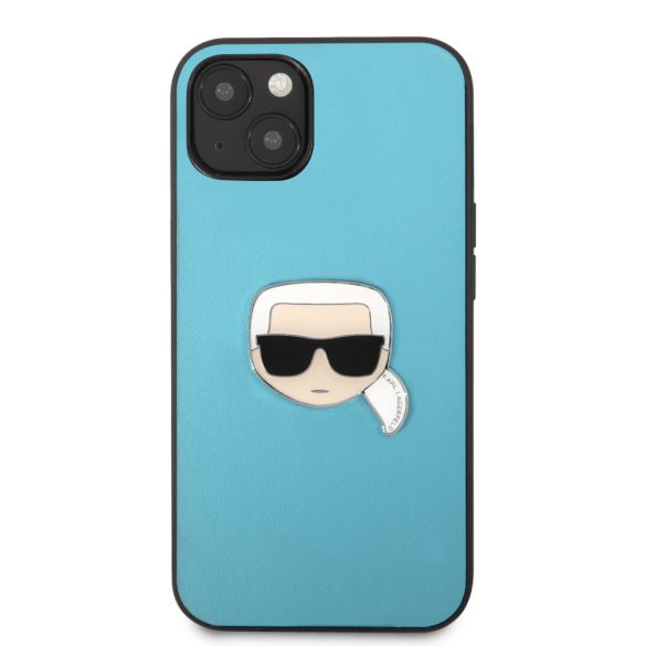 Karl Lagerfeld iPhone 13 Ikonik Karl Head Metal (KLHCP13MPKMB) hátlap, tok, kék