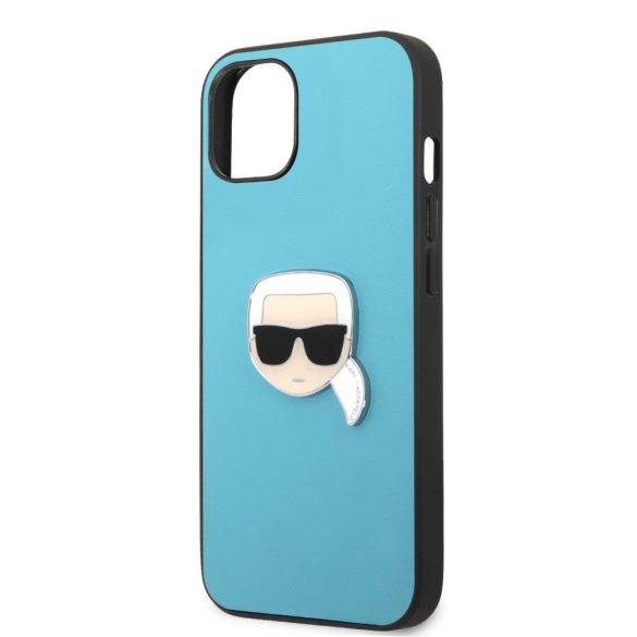 Karl Lagerfeld iPhone 13 Ikonik Karl Head Metal (KLHCP13MPKMB) hátlap, tok, kék