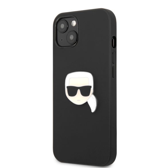 Karl Lagerfeld iPhone 13 Mini Ikonik Karl Head Metal (KLHCP13SPKMK) hátlap, tok, fekete