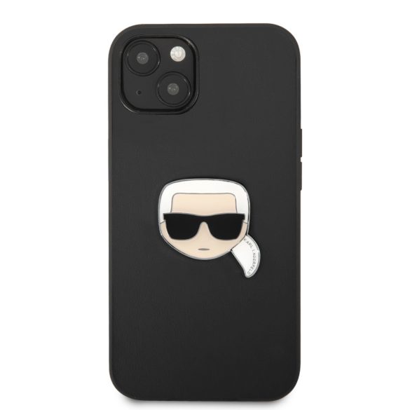 Karl Lagerfeld iPhone 13 Mini Ikonik Karl Head Metal (KLHCP13SPKMK) hátlap, tok, fekete