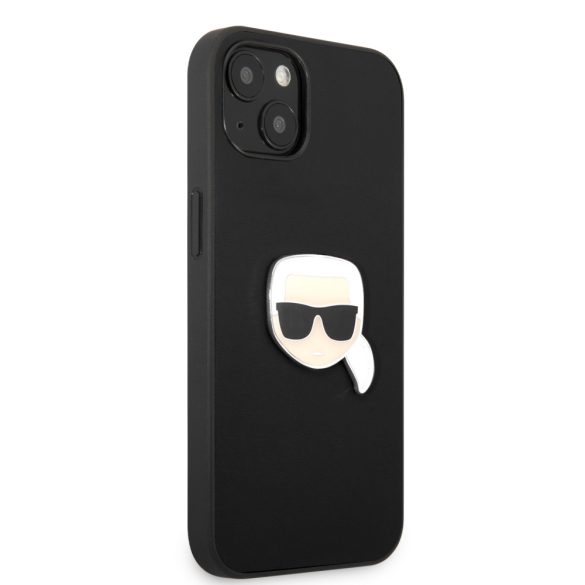 Karl Lagerfeld iPhone 13 Mini Ikonik Karl Head Metal (KLHCP13SPKMK) hátlap, tok, fekete