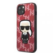   Karl Lagerfeld iPhone 13 Mini Monogram Ikonik (KLHCP13SPMNIKPI) hátlap, tok, piros