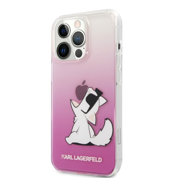 Karl Lagerfeld iPhone 13 Pro Max Fun Choupette Hard (KLHCP13XCFNRCPI) hátlap, tok, rózsaszín