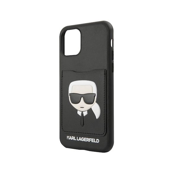 Karl Lagerfeld iPhone 14 Pro Silicone Karl Head (KLHCP14LSLKHHBK) hátlap, tok, fekete