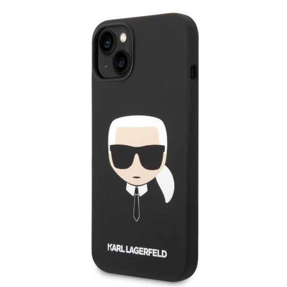 Karl Lagerfeld iPhone 14 Plus Silicone Karl's Head (KLHCP14MSLKHBK) hátlap, tok, fekete