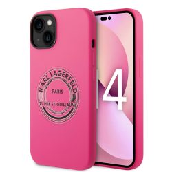   Karl Lagerfeld iPhone 14 Plus Silicone RSG hátlap, tok, rózsaszín
