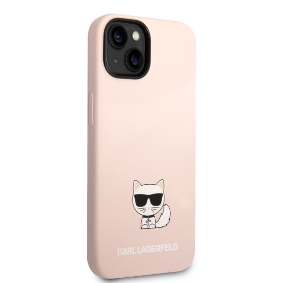 Karl Lagerfeld iPhone 14 Liquid Silicone Choupette (KLHCP14SSLCTPI) hátlap, tok, rózsaszín