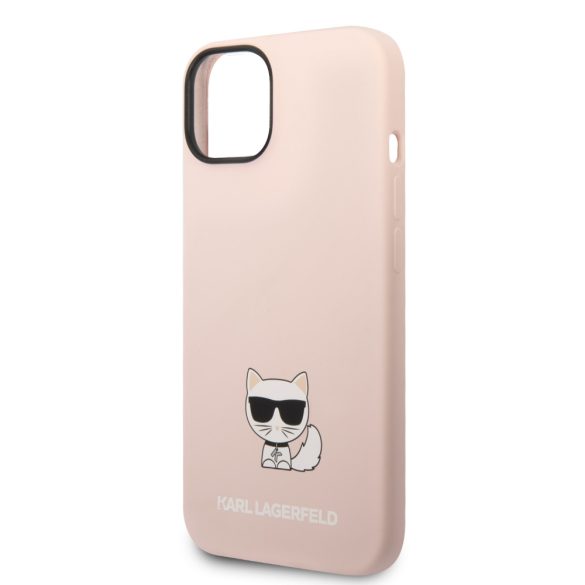 Karl Lagerfeld iPhone 14 Liquid Silicone Choupette (KLHCP14SSLCTPI) hátlap, tok, rózsaszín