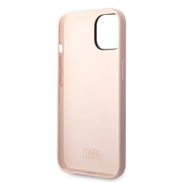 Karl Lagerfeld iPhone 14 Liquid Silicone Choupette (KLHCP14SSLCTPI) hátlap, tok, rózsaszín