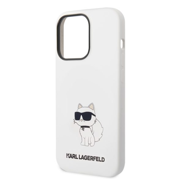 Karl Lagerfeld iPhone 14 Pro Max Silicone Choupette (KLHCP14XSNCHBCH) hátlap, tok, fehér