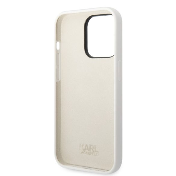 Karl Lagerfeld iPhone 14 Pro Max Silicone Choupette (KLHCP14XSNCHBCH) hátlap, tok, fehér