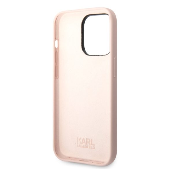 Karl Lagerfeld Liquid Silicone Choupette NFT Case iPhone 14 Pro Max (KLHCP14XSNCHBCP) hátlap, tok, rózsaszín