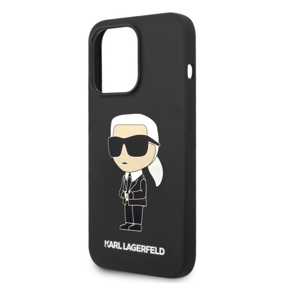 Karl Lagerfeld iPhone 14 Pro Max Silicone Ikonik (KLHCP14XSNIKBCK) hátlap, tok, fekete