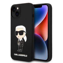   Karl Lagerfeld Liquid Silicone Ikonik NFT Case iPhone 15 (KLHCP15SSNIKBCK) hátlap, tok, fekete