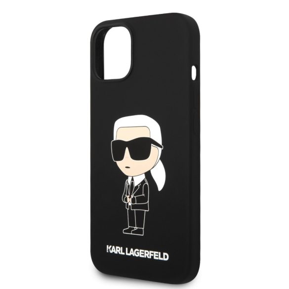 Karl Lagerfeld Liquid Silicone Ikonik NFT Case iPhone 15 (KLHCP15SSNIKBCK) hátlap, tok, fekete