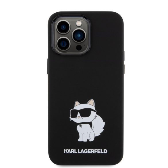 Karl Lagerfeld Liquid Silicone Choupette NFT Case iPhone 15 Pro Max (KLHCP15XSNCHBCK) hátlap, tok, fekete