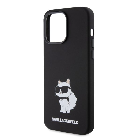 Karl Lagerfeld Liquid Silicone Choupette NFT Case iPhone 15 Pro Max (KLHCP15XSNCHBCK) hátlap, tok, fekete