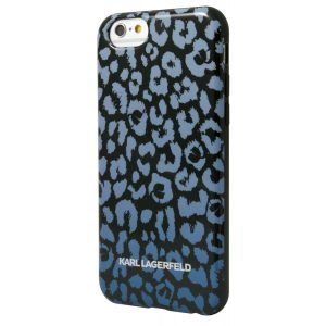 Karl Lagerfeld iPhone 6/6S Camouflage Leopard hátlap, tok, kék