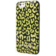   Karl Lagerfeld iPhone 6/6S Camouflage Leopard (KLHCP6CAYE) hátlap, tok, sárga