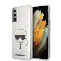   Karl Lagerfeld Samsung Galaxy S21 Karl Head hátlap, tok mintás, átlátszó