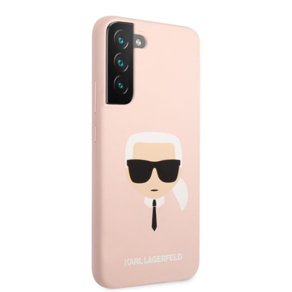 Karl Lagerfeld Samsung Galaxy S22 Karl's Head Silicone (KLHCS22SSLKHPI) hátlap, tok, rózsaszín