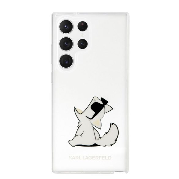 Karl Lagerfeld PC/TPU Choupette Eat Case Samsung Galaxy S23 Ultra (KLHCS23LCFNRC) hátlap, tok, átlátszó
