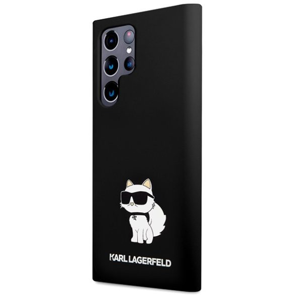 Karl Lagerfeld Samsung Galaxy S23 Ultra Silicone Choupette (KLHCS23LSNCHBCK) hátlap, tok, fekete