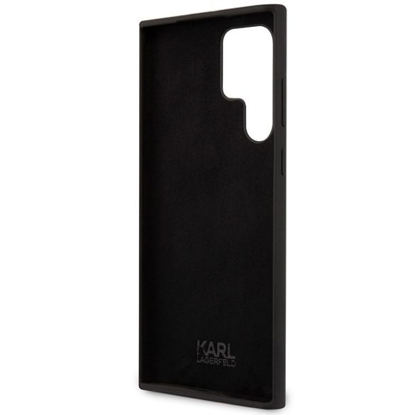 Karl Lagerfeld Samsung Galaxy S23 Ultra Silicone Choupette (KLHCS23LSNCHBCK) hátlap, tok, fekete