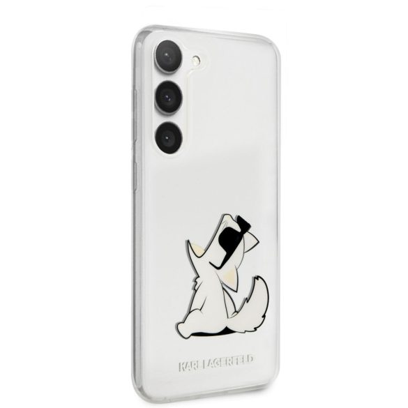 Karl Lagerfeld PC/TPU Choupette Eat Case Samsung Galaxy S23 (KLHCS23SCFNRC) hátlap, tok, átlátszó