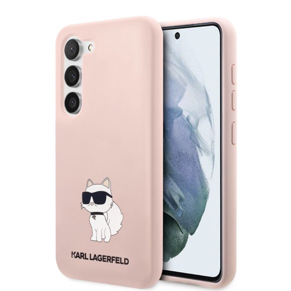 Karl Lagerfeld Samsung Galaxy S23 Silicone Choupette (KLHCS23SSNCHBCP) hátlap, tok, rózsaszín