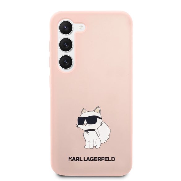 Karl Lagerfeld Samsung Galaxy S23 Silicone Choupette (KLHCS23SSNCHBCP) hátlap, tok, rózsaszín