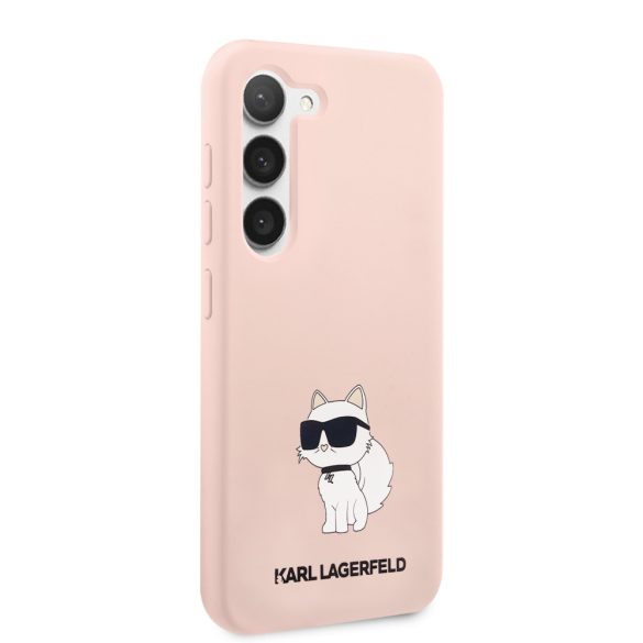 Karl Lagerfeld Samsung Galaxy S23 Silicone Choupette (KLHCS23SSNCHBCP) hátlap, tok, rózsaszín