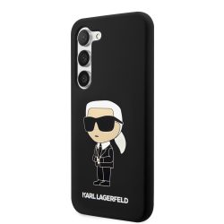   Karl Lagerfeld Liquid Silicone Ikonik NFT Case Samsung Galaxy S23 (KLHCS23SSNIKBCK) hátlap, tok, fekete