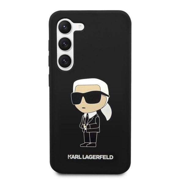 Karl Lagerfeld Liquid Silicone Ikonik NFT Case Samsung Galaxy S23 (KLHCS23SSNIKBCK) hátlap, tok, fekete