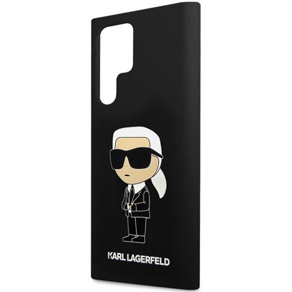 Karl Lagerfeld Samsung Galaxy S24 Ultra Silicone Ikonik (KLHCS24LSNIKBCK) hátlap, tok, fekete