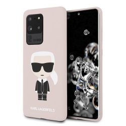   Karl Lagerfeld Samsung Galaxy S20 Ultra Silicone Karl Iconic Full Body szilikon hátlap, tok, rózsaszín