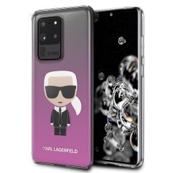   Karl Lagerfeld Samsung Galaxy S20 Ultra Degrade Ikonik Full Body hátlap, tok, rózsaszín