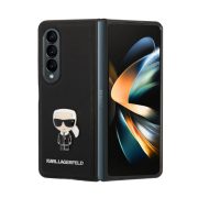   Karl Lagerfeld Samsung Galaxy Z Fold 4 Saffiano Ikonik (KLHCZFD4IKMSBK) hátlap, tok, fekete