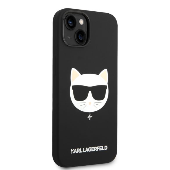 Karl Lagerfeld iPhone 14 Silicone Choupette Head Magsafe (KLHMP14SSLCHBK) hátlap, tok, fekete