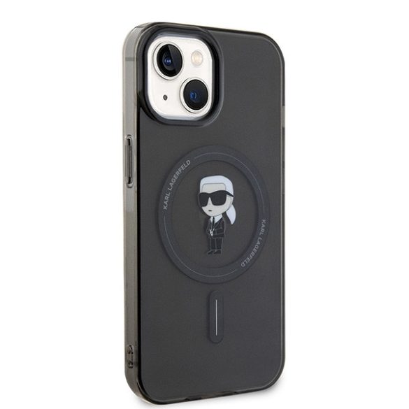 Karl Lagerfeld iPhone 13/14/15 IML Ikonik MagSafe (KLHMP15SHFCKNOK) Magsafe kompatibilis hátlap, tok, fekete