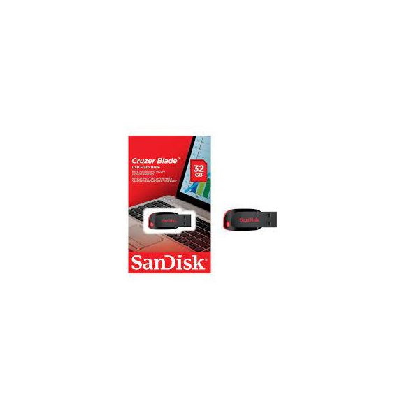 SanDisk Cruzer Blade 32GB USB 2.0 pendrive, 100MB/s, fekete