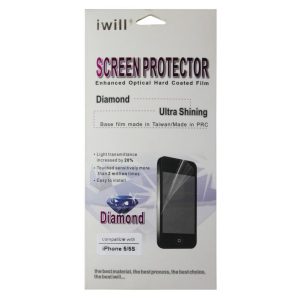 Iwill iPhone 5/5S/SE Diamond kijelzővédő fólia, átlátszó