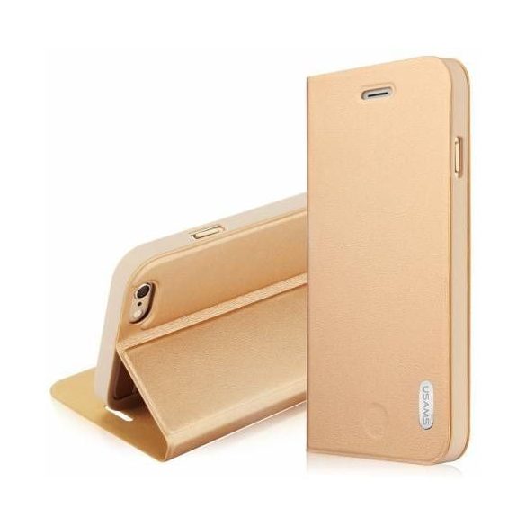 Apple iPhone 6/6S műanyag hátlap tok PU+PC Bumper, USAMS Geek, arany