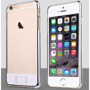   Apple iPhone 6 Plus, átlátszó műanyag hátlap ,tok, USAMS O-plating, ezüst