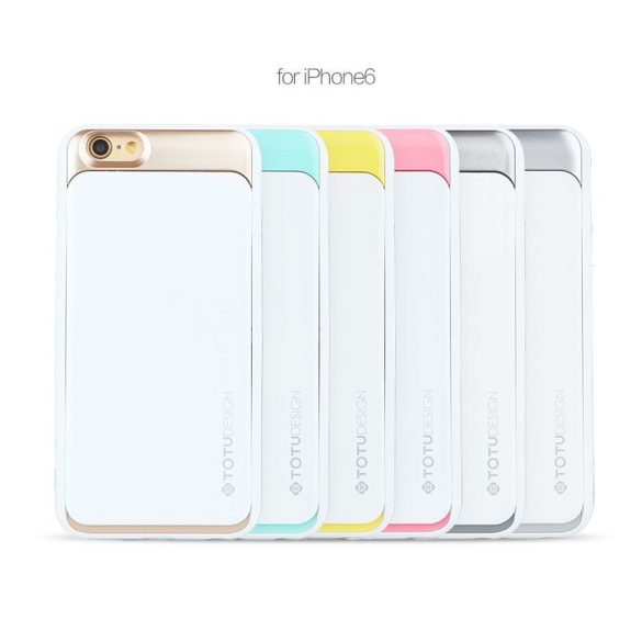 TOTU SPLENDOR SERIES case for iPhone 6 tok, fehér-rózsaszín