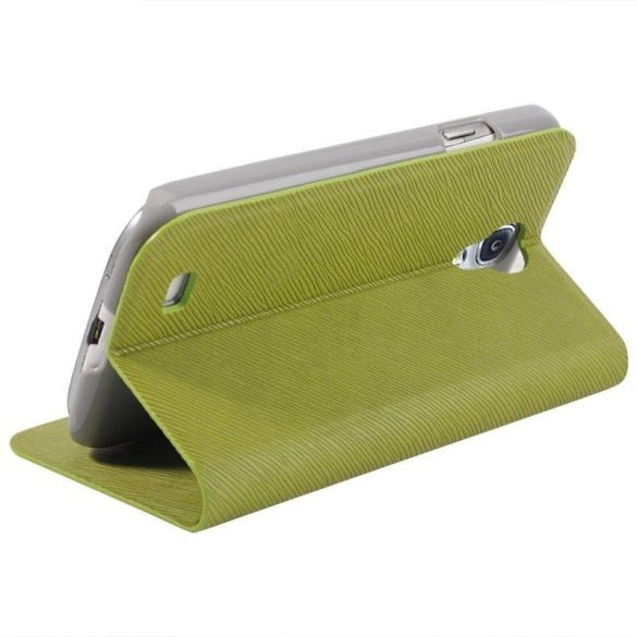 Baseus Faith Samsung Galaxy S4 I9500 oldalra nyíló bőr tok, zöld