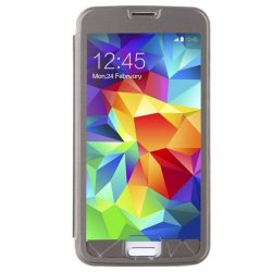   Baseus Coloured Glaze Samsung Galaxy S5 oldalra nyílótok, fekete
