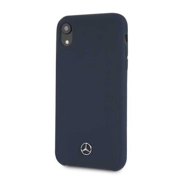 Mercedes-Benz iPhone Xr Silicone Microfiber (MEHCI61SILNA) hátlap, tok, kék