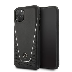   Mercedes-Benz iPhone 11 Pro Pattern Line eredeti bőr (MEHCN58CLSSI) hátlap, tok, fekete